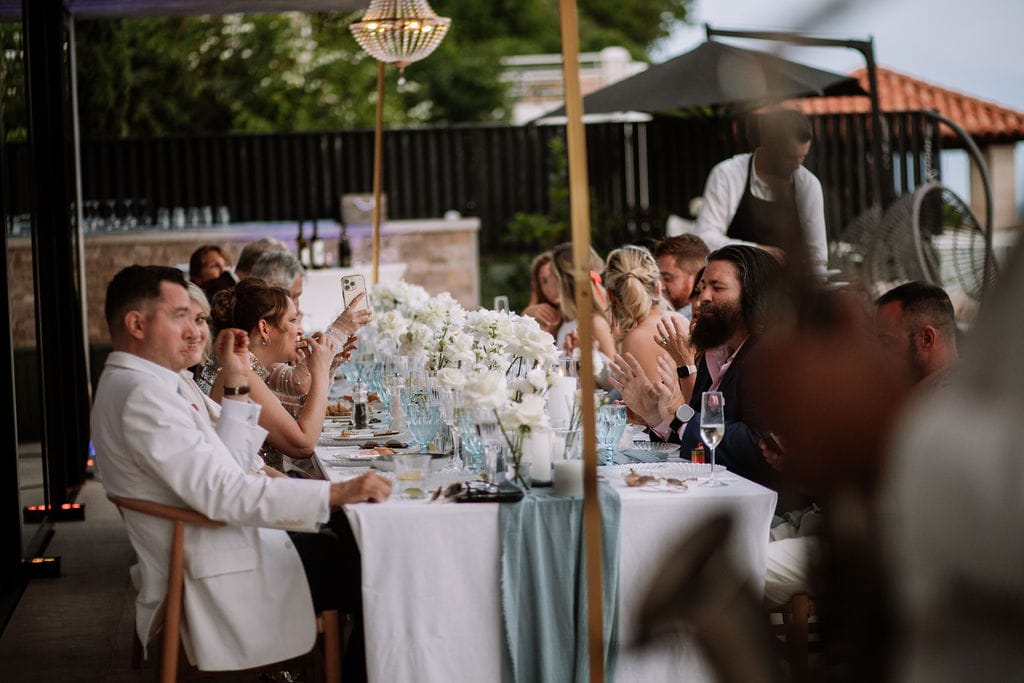Call to action for private event clients, image of a private party setup
